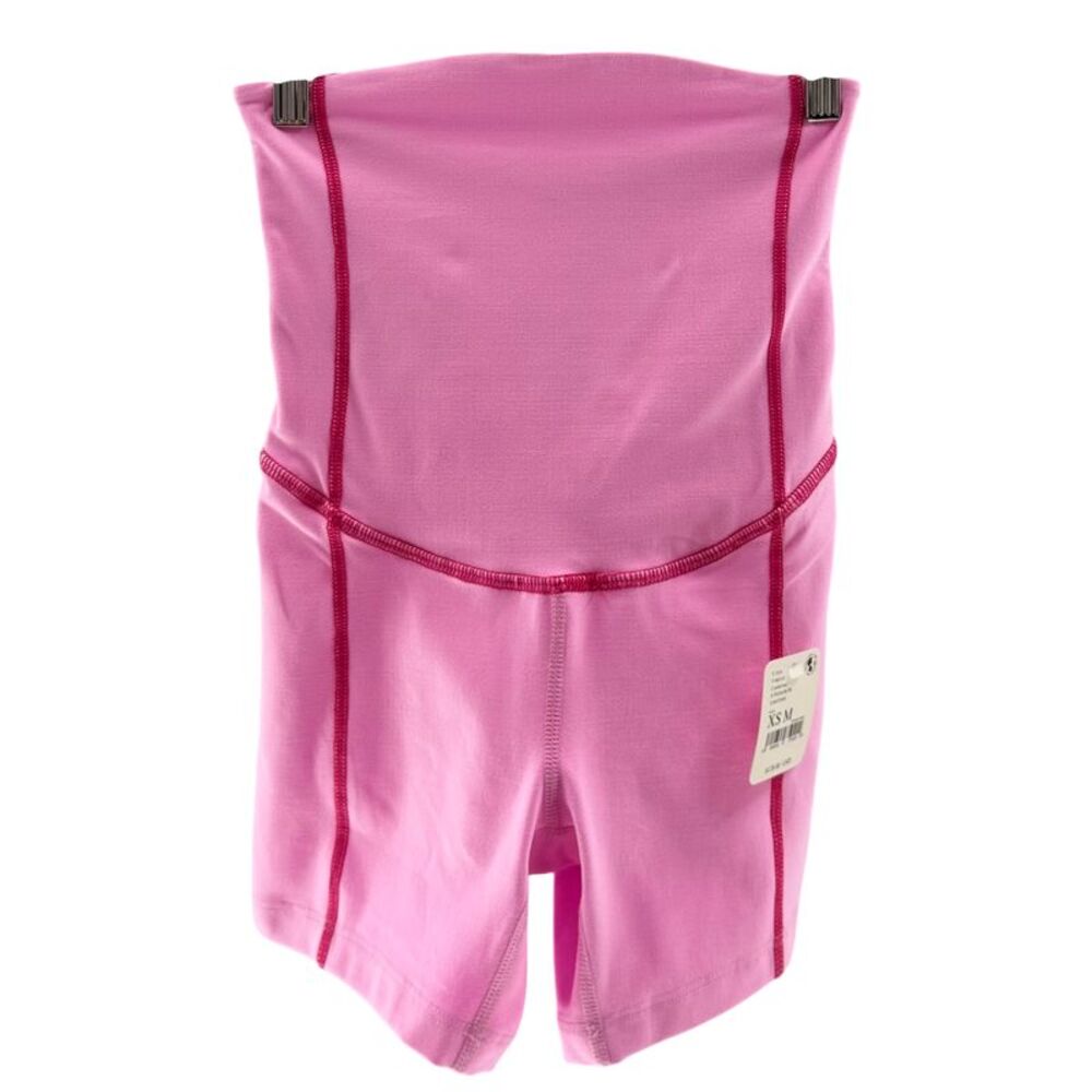 Evergreen Women Maternity Postpartum Bike Shorts Pink XS